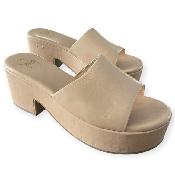 BEEK Prinia Platform Heeled Leather Sandals in Nude Tan | US Size 10 - Picture 3 of 6